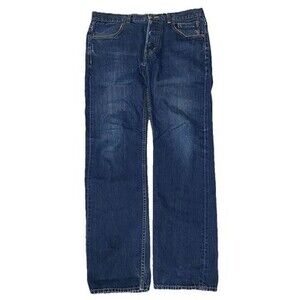 The Hundreds Jeans Mens Size 32X32 Blue Slim Fit Straight Selvedge Red Line y2k